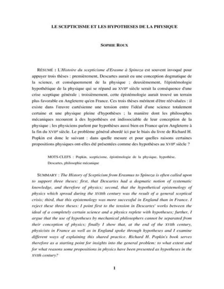 Scepticisme et dévoilement de la vérité